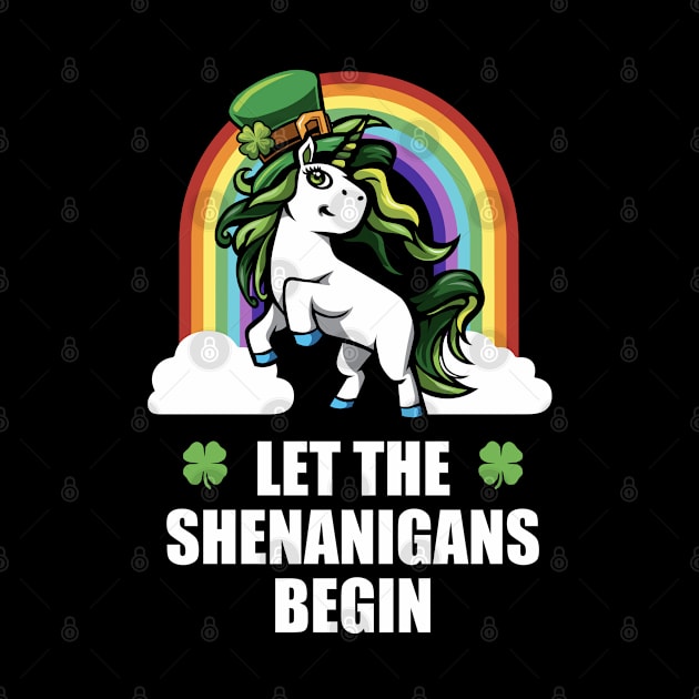 Unicorn Shenanigans Funny St Patricks Day by TheBeardComic