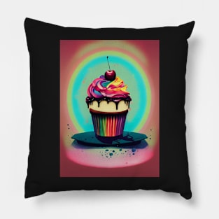 Rainbow cupcake Pillow