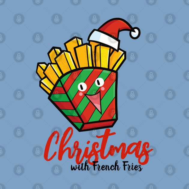 Cute christmas french fries by Jocularity Art