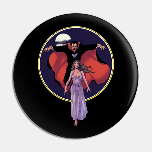 Dracula Pin by Tomas Aranda T-Shirts