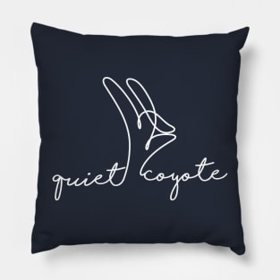 quiet coyote Pillow