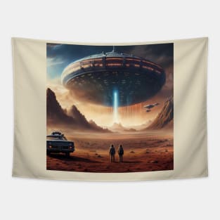 Close encounters of the third kind inspired art Tapestry