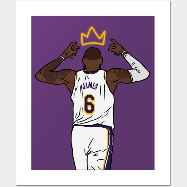 Lebron James Lakers jersey art illustration print