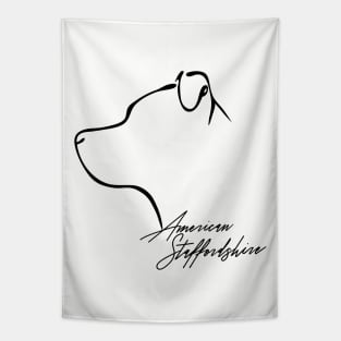 Proud American Staffordshire Terrier profile dog lover Tapestry