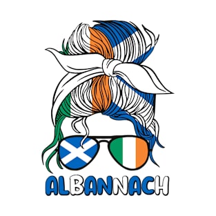 Albanach Irish Half Scottish Girl Ireland Scotland Alba Kids T-Shirt