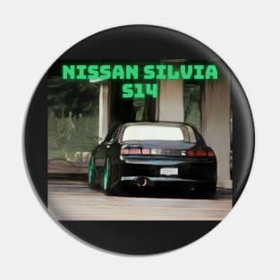 Nissan Silvia S14 - Cartoon Design Pin