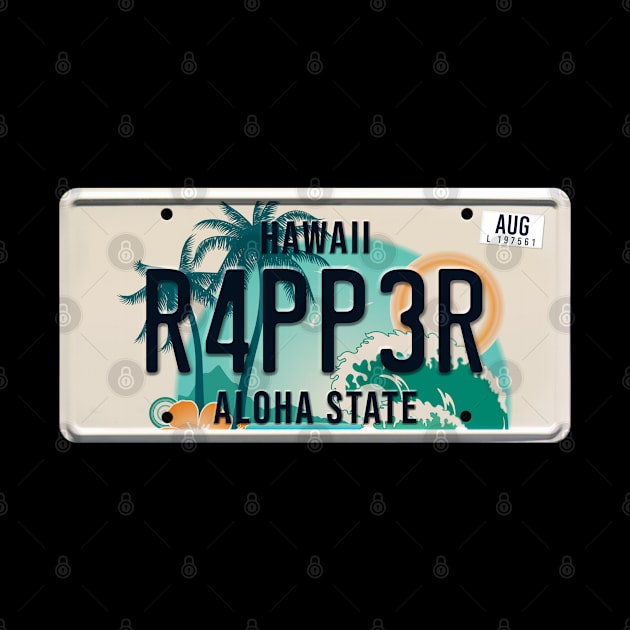 Rapper word on license plate by SerenityByAlex