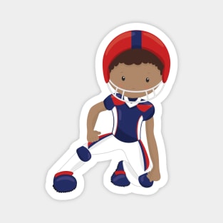 African American Boy, Rugby Player, Team Sport Magnet