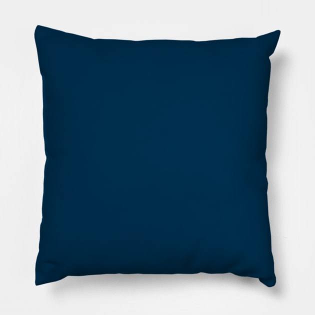 Prussian Blue Solid Color Pillow by Trippycollage