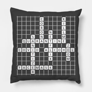 Quarantine Crossword Pillow