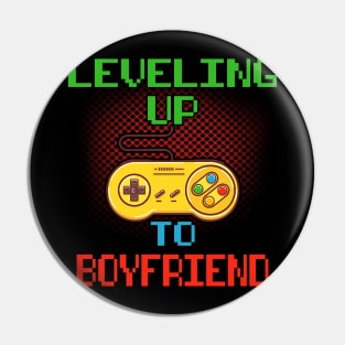 Promoted To Boyfriend T-Shirt Unlocked Gamer Leveling Up Pin