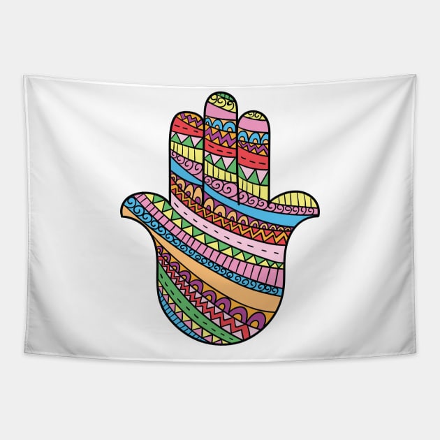 Hand Of Hamsa - Hand Of Fatima Tapestry by OffTheDome