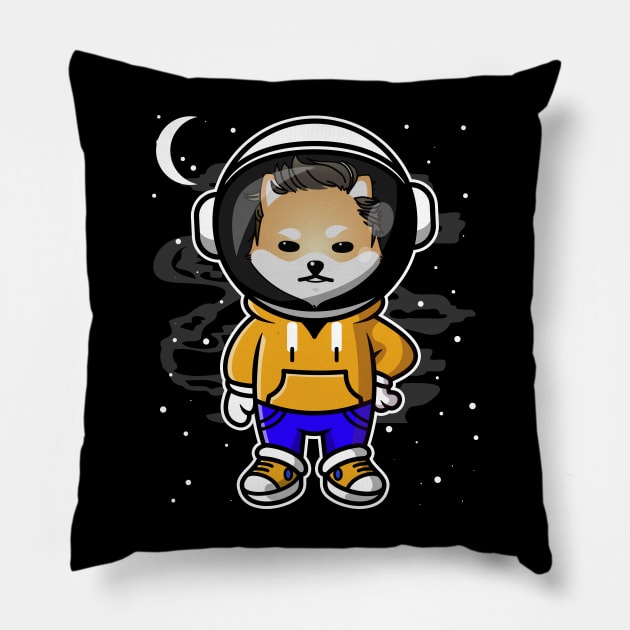 Hiphop Astronaut Dogelon Mars Coin To The Moon Crypto Token Cryptocurrency Wallet Birthday Gift For Men Women Kids Pillow by Thingking About