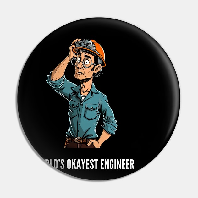 World's Okayest Construction Engineer v1 Pin by AI-datamancer