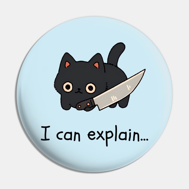 Kawaii Black Cat With Knife - I can explain... Pin by Seraphine