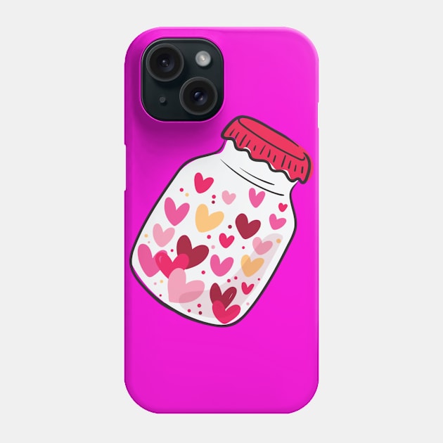 Jar of colored hearts Phone Case by k&f