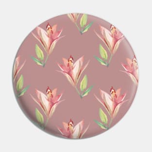 Watercolor Flower Repeated Pattern Pin