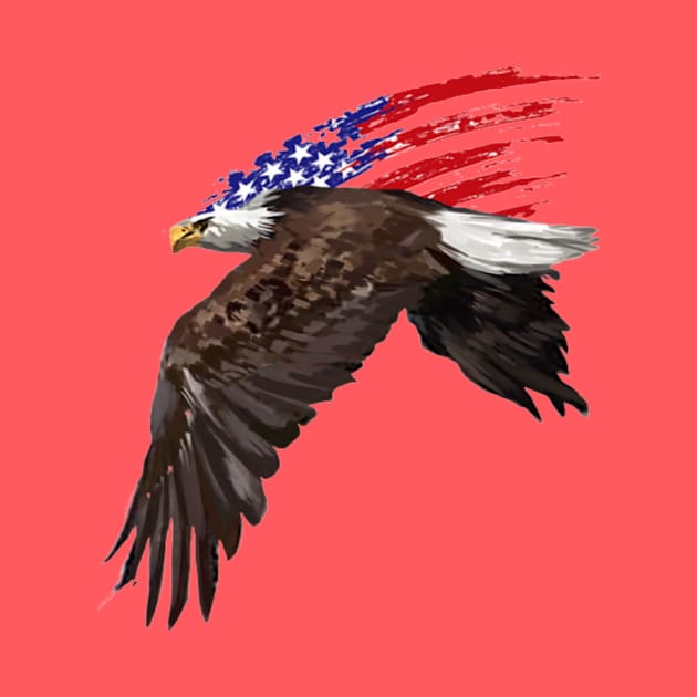 Flying American Eagle by Graffix