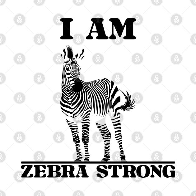 Ehlers Danlos Rare Disease Awareness I Am Zebra Strong by Jesabee Designs