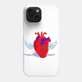 Heart with wings Phone Case