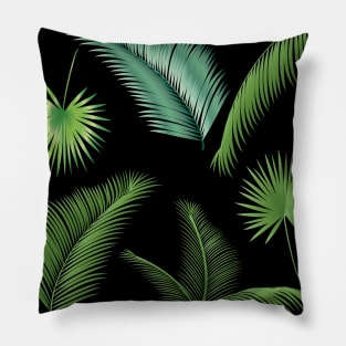 Palm Tree leaves tropical Summer floral decor Pillow