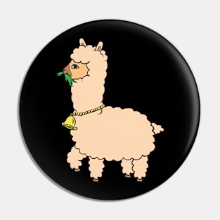 Alpaca with grass. Pin