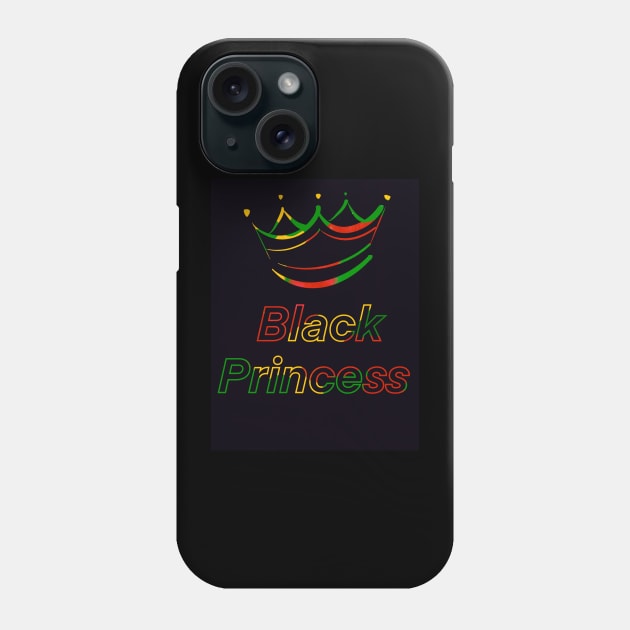 Black princess Phone Case by Stephanie Kennedy 