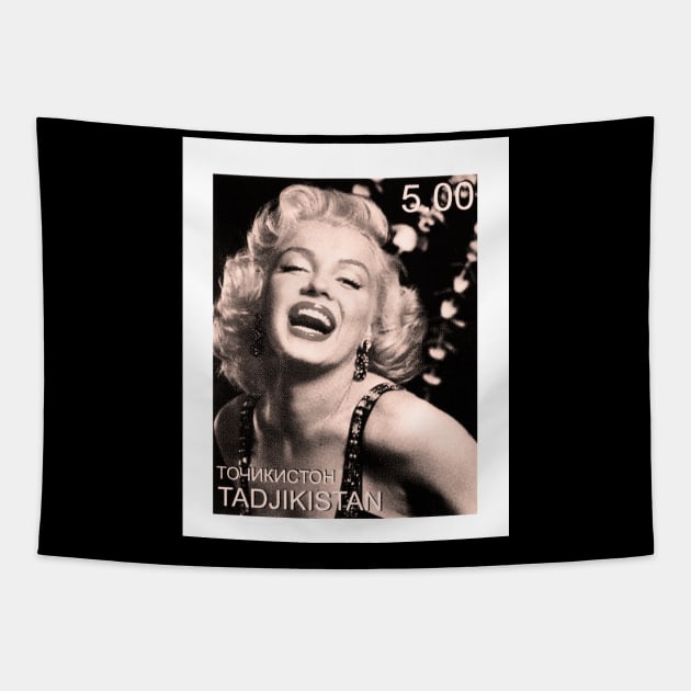 Marilyn Monroe Postage Stamp Tapestry by VintCam