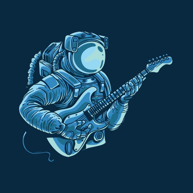 Astronaut Rocking Out in Outer Space by SLAG_Creative