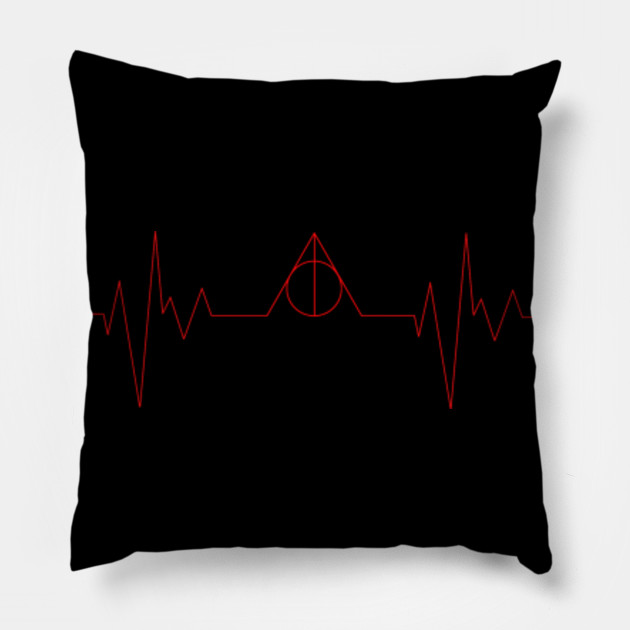 Harry Potter Deathly Hallows Hearthbeat Pulse Elder Wand Invisibility Cloak Resurrection Stone Potterhead Severus Snape Hogwarts Deathly Hallows Almohada Teepublic Mx