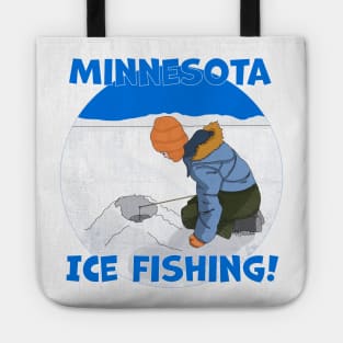 Kids Ice Fishing, Minnesota Tote