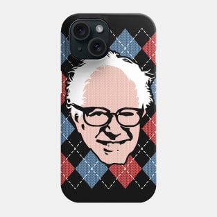 Red White and Bernie Argyle Ugly Christmas Sweater Phone Case