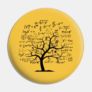 funny Math Tree.Where Geometry Meets Nature Pin