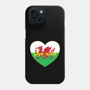 Glyn-nedd Cymru UK Baner Cymru Calon Phone Case