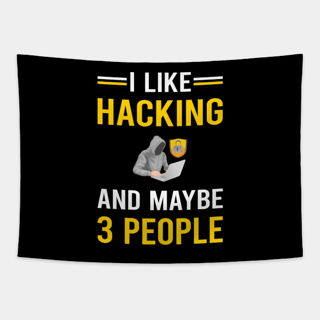 3 People Hacking Hack Hacker Tapestry by Bourguignon Aror