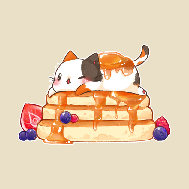 Pancake cat Pancakes TShirt TeePublic