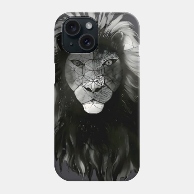 Geometric Lion Phone Case by ArtMetrics 