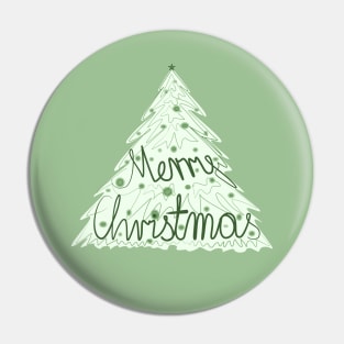 MERRY CHRISTMAS Christmas tree Pin