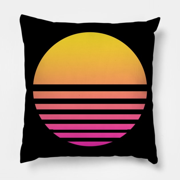 Vintage Sun Set 80's Pillow by TruckerJunk