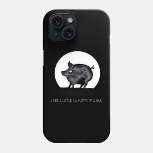 I see a little silhouetto of a ham Phone Case