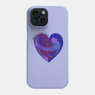 Self hug heart woman - healing is never linear Phone Case