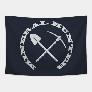 Mineral Hunter - White Logo Tapestry