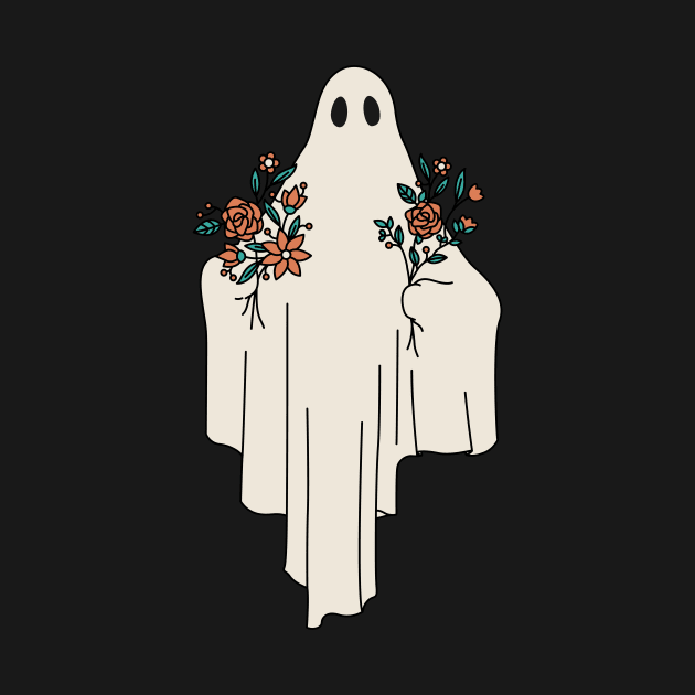 Ghost with flowers by LAPublicTees