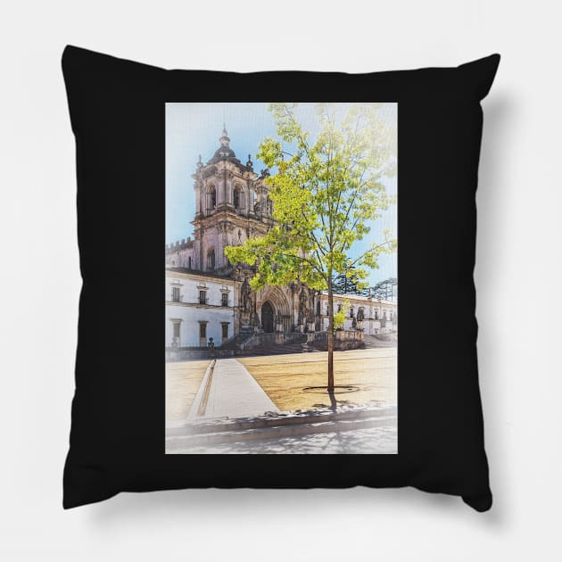 Alcobaça Monastery in Portugal Pillow by IanWL