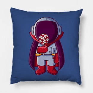 Cute Astronaut Dracula Vampire Halloween Cartoon Pillow