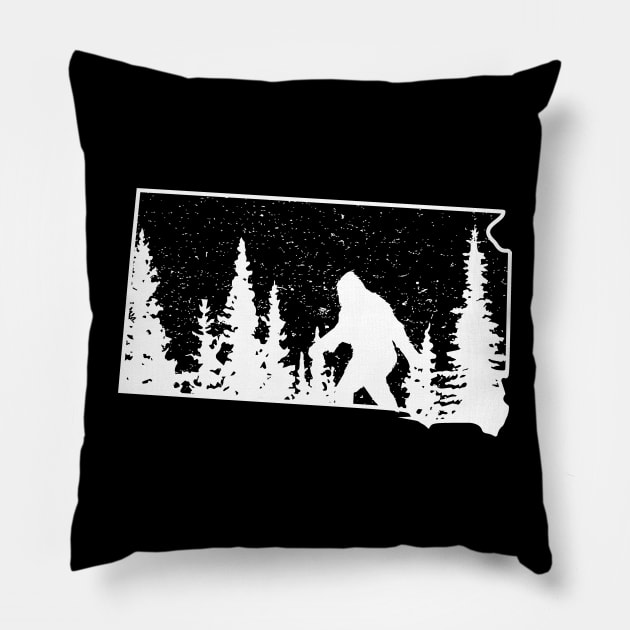 South Dakota Bigfoot Gift Pillow by Tesszero