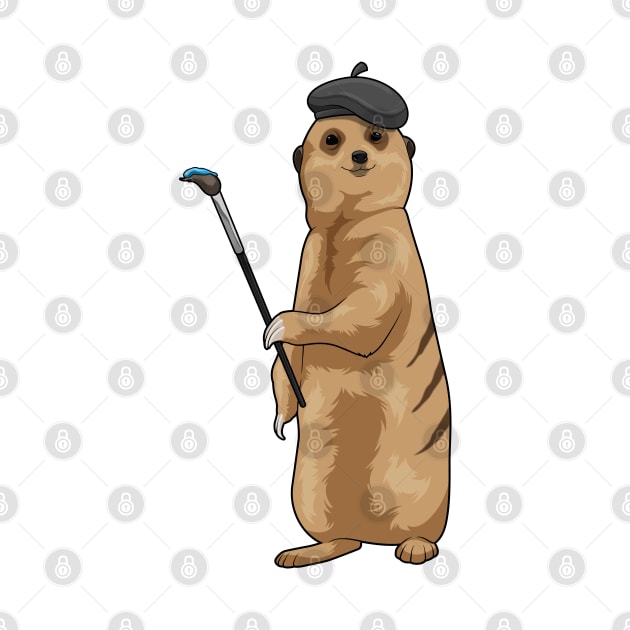 Meerkat Painter Paint brush by Markus Schnabel