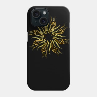 Swirly mandala rounded Phone Case