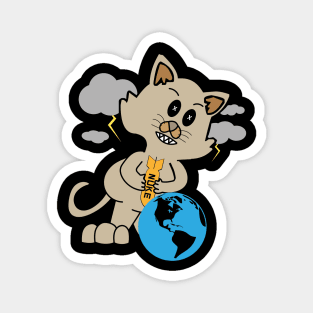 Funny Catastrophe Cat Magnet