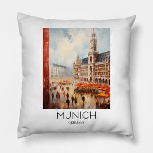 An Impressionist Painting of Munich - Germany Pillow